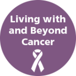 living with cancer button