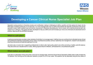 Developing a Cancer Clinical Nurse Specialist Job Plan
